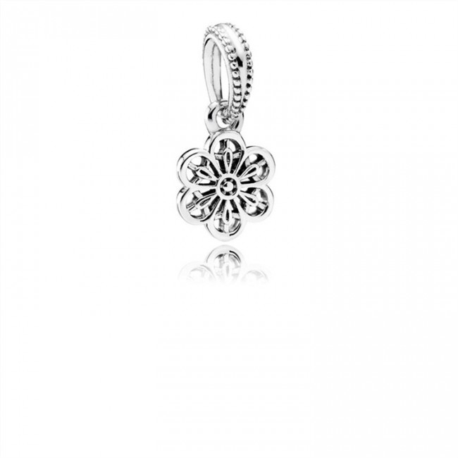 Pandora Floral Daisy Lace Dangle Charm 791835 Jewelry