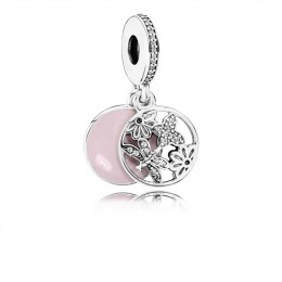 Pandora Springtime Dangle Charm-Soft Pink Enamel & Clear Jewelry 791843EN40