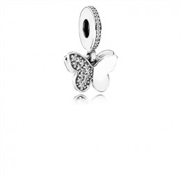 Pandora Fluttering Butterflies Dangle Charm-Clear Jewelry 791844CZ