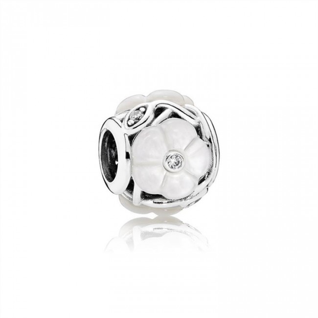Pandora Luminous Florals Charm-Mother-Of-Pearl & Clear Jewelry 791894MOP