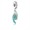 Pandora Tropical Parrot Dangle Charm-Mixed Enamels-Teal & Clear Jewelry