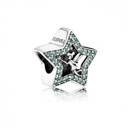 Pandora Disney-Tinker Bell Star Charm-Green Jewelry 791920NPG