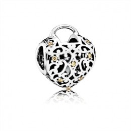 Pandora Longevity Lock Charm 791952FCZ Jewelry