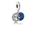 Pandora Vintage Night Sky Dangle Charm-Shimmering Midnight Blue Enamel & Clear Jewelry