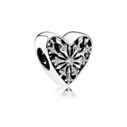 Pandora Heart of Winter Charm-Clear Jewelry 791996CZ