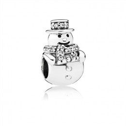 Pandora Snowman Charm-Clear Jewelry 792001CZ