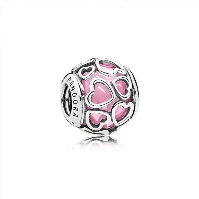 Pandora Encased in Love Charm-Pink Jewelry 792036PCZ