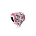 Pandora Gifts of Love-Magenta Enamel & Clear Jewelry 792047CZ