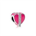 Pandora Gifts of Love-Magenta Enamel & Clear Jewelry 792047CZ