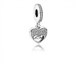 Pandora I Love My Mom Dangle Charm-Clear Jewelry 792071CZ