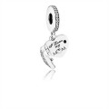 Pandora I Love My Mom Dangle Charm-Clear Jewelry 792071CZ