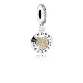 Pandora Signature Heart Dangle Charm-Clear Jewelry 792082CZ