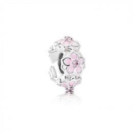 Pandora Magnolia Bloom Spacer-Pale Cerise Enamel & Pink Jewelry 792088PCZ