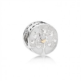 Pandora Tree of Hearts Charm-Silver Enamel 792106EN23 Jewelry