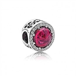 Pandora Disney-Belles Radiant Rose Charm-Cerise Crystals & Cubic Zirconia