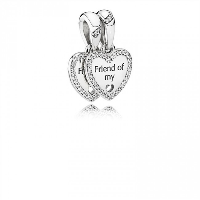 Pandora Hearts of Friendship Pendant Charm 792147CZ Jewelry