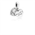 Pandora Love Makes A Family Dangle Charm-Pink Enamel & Clear Jewelry