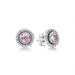 Pandora Brilliant Legacy Stud Earrings-Pink & Clear Jewelry 290553PCZ