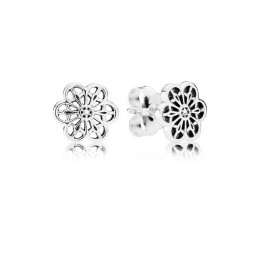 Pandora Floral Daisy Lace Stud Earrings 290692 Jewelry