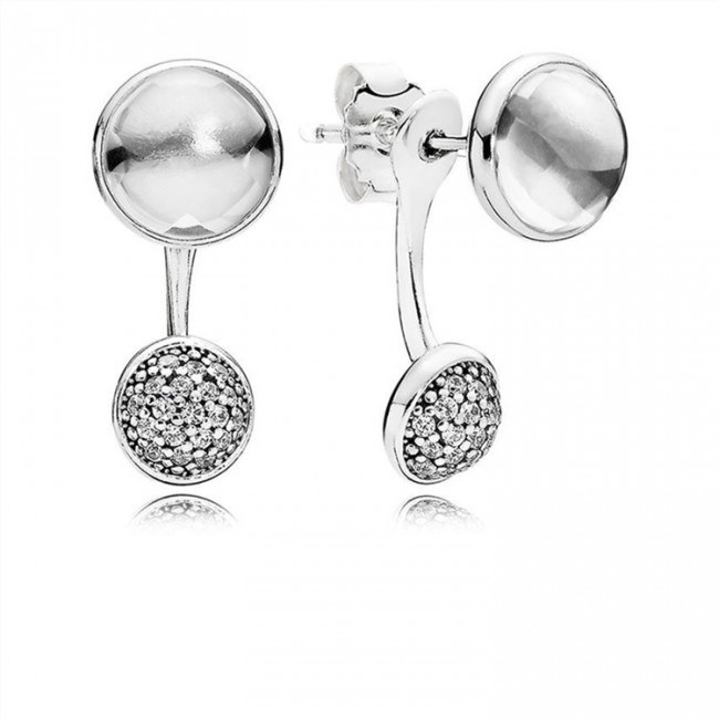 Pandora Dazzling Poetic Droplets Drop Earrings-Clear Jewelry 290728CZ