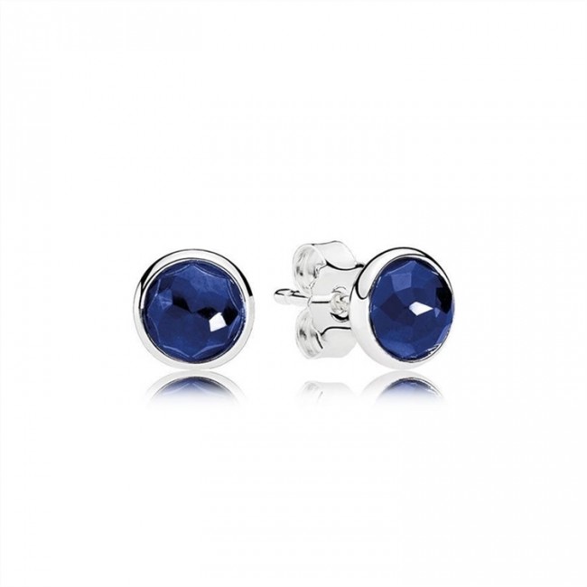 Pandora September Droplets Stud Earrings-Synthetic Sapphire 290738SSA