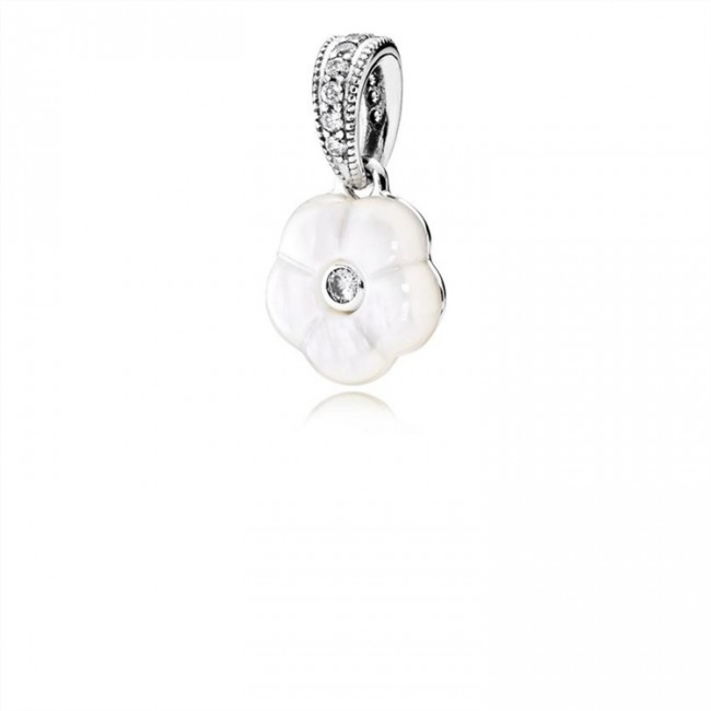 Pandora Luminous Florals Pendant-Mother-Of-Pearl & Clear Jewelry 390386MOP