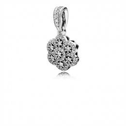 Pandora Crystallised Floral Necklace Pendant 390392CZ Jewelry