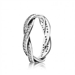 Pandora Twist Of Fate Stackable Ring-Clear Jewelry 190892CZ