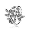 Pandora Sparkling Leaves Ring-Clear Jewelry 190921CZ