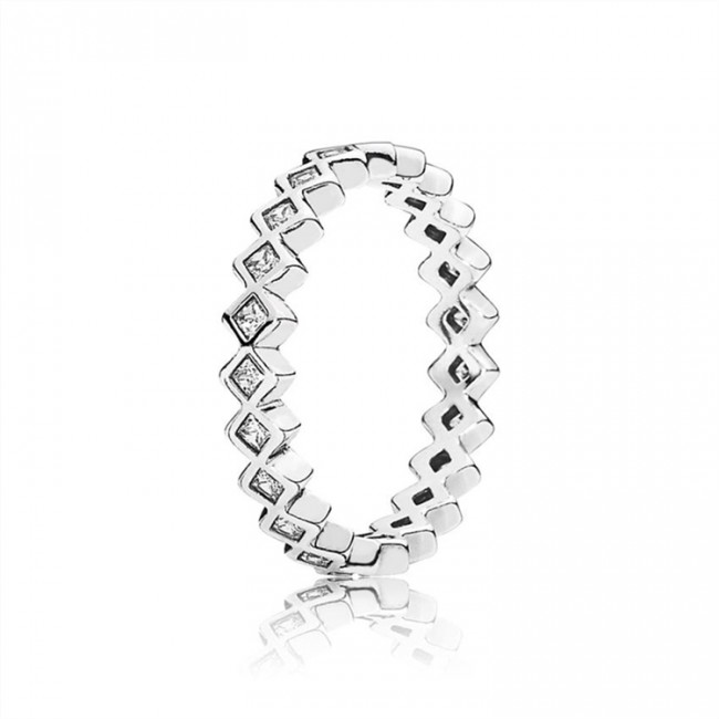 Pandora Alluring Princess Ring-Clear Jewelry 190944CZ