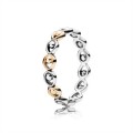 Pandora Peacock Glory Stackable Gold & Silver Ring 190961 Jewelry