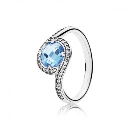Radiant Embellishment Ring-Sky-Blue Crystal & Clear Jewelry 190968NBS