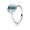 Pandora Poetic Droplet Ring-Aqua Blue Crystal 190982NAB Jewelry