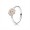 Pandora Blooming Dahlia Ring-Cream Enamel-Clear Jewelry & Blush Pink Crystals
