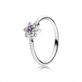 Pandora Forget Me Not Ring-Purple & Clear Jewelry 190990ACZ