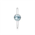 Pandora March Droplet Ring-Aqua Blue Crystal 191012NAB Jewelry