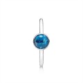 Pandora December Droplet Ring-London Blue Crystal 191012NLB Jewelry