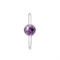 Pandora February Droplet Ring-Synthetic Amethyst 191012SAM Jewelry